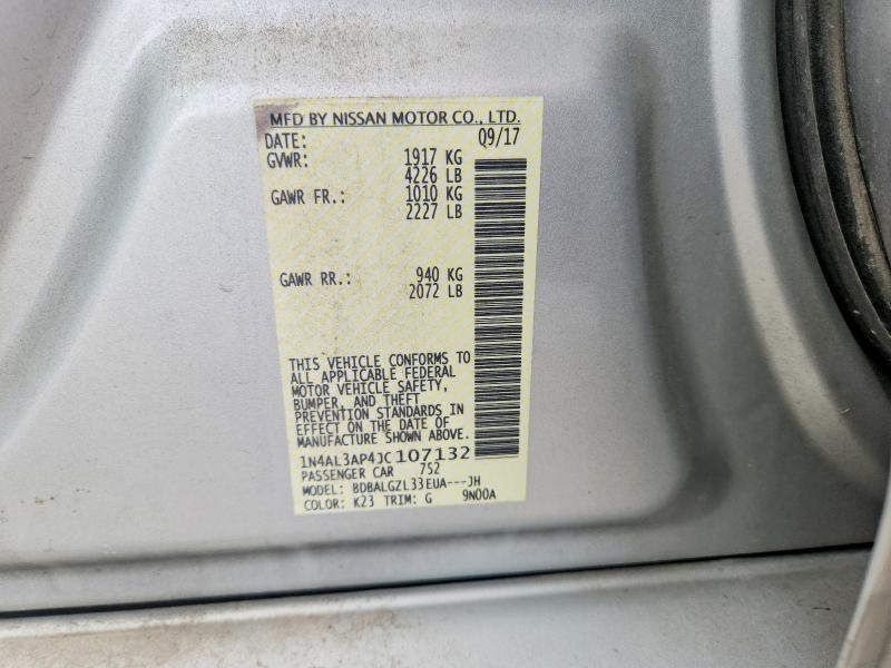 Продаж на аукціоні авто 2018 Nissan Altima, vin: 1N4AL3AP4JC107132, номер лоту: 53748346