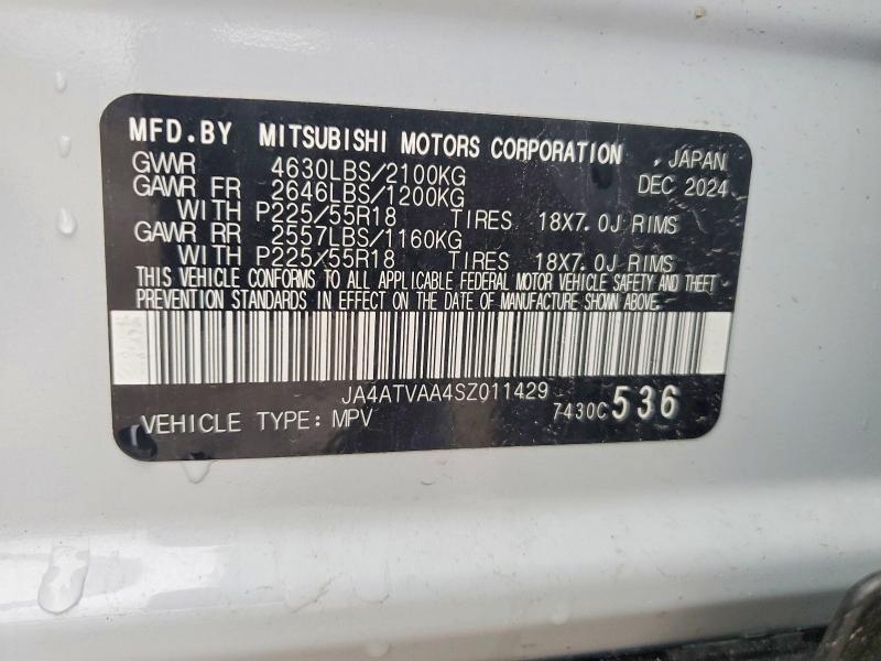 Продажа на аукционе авто 2025 Mitsubishi Eclipse Cross, vin: JA4ATVAA4SZ011429, номер лота: 53732296