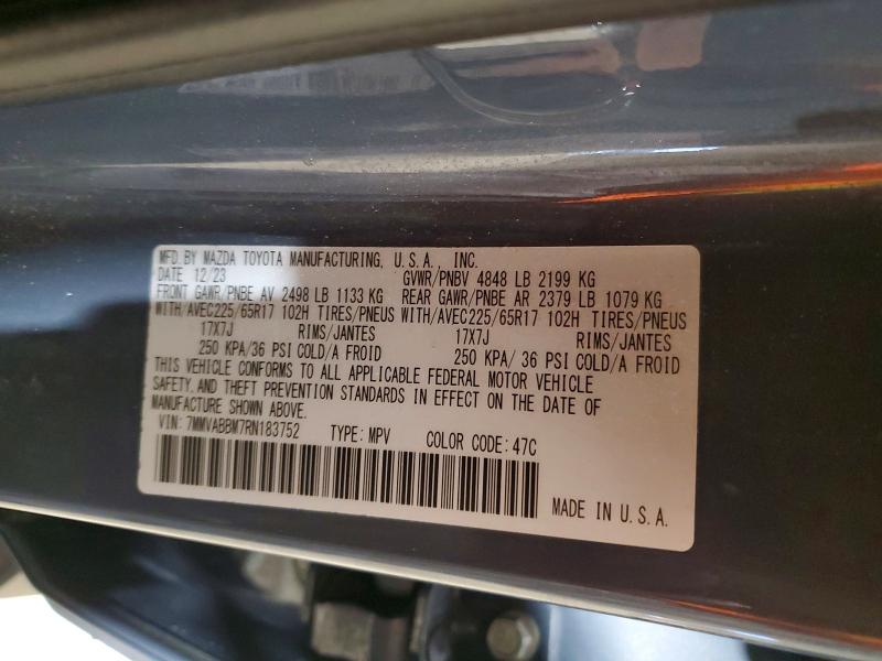 52356756 :رقم المزاد ، 7MMVABBM7RN183752 vin ، 2024 Mazda Cx-50 مزاد بيع