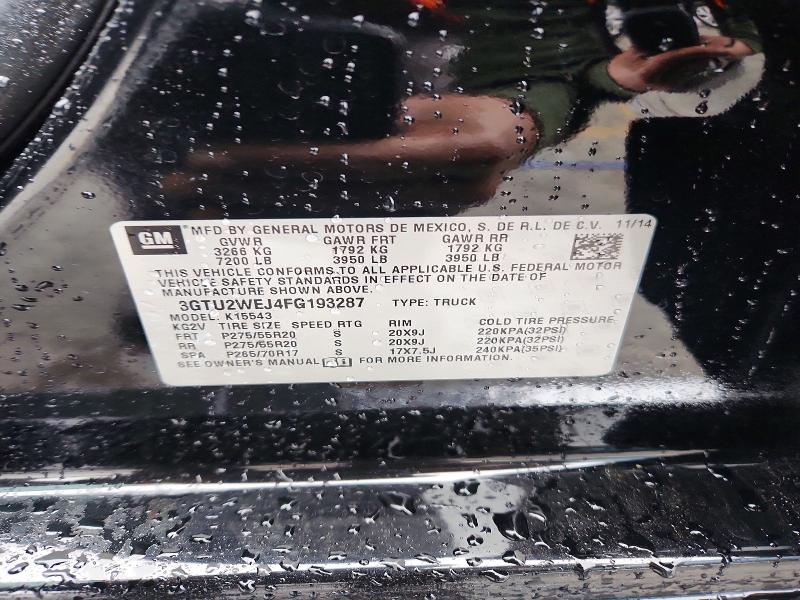Продаж на аукціоні авто 2015 Gmc Sierra, vin: 3GTU2WEJ4FG193287, номер лоту: 54699186