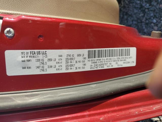 2015 Chrysler Town&trylx მანქანა იყიდება აუქციონზე, vin: 2C4RC1AG9FR677577, აუქციონის ნომერი: 54363736