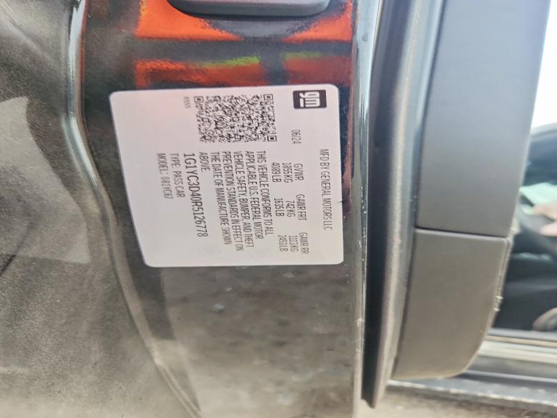 2024 Chevrolet Corvette მანქანა იყიდება აუქციონზე, vin: 1G1YC3D40R5126778, აუქციონის ნომერი: 54285566