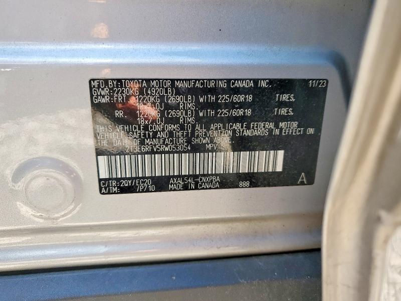 Продажа на аукционе авто 2024 Toyota Rav4, vin: 2T3E6RFV5RW053054, номер лота: 55269396