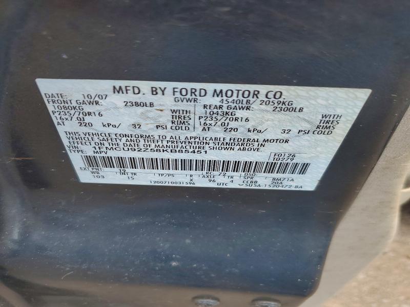 Продажа на аукционе авто 2008 Ford Escape, vin: 1FMCU92Z58KB85451, номер лота: 53441276