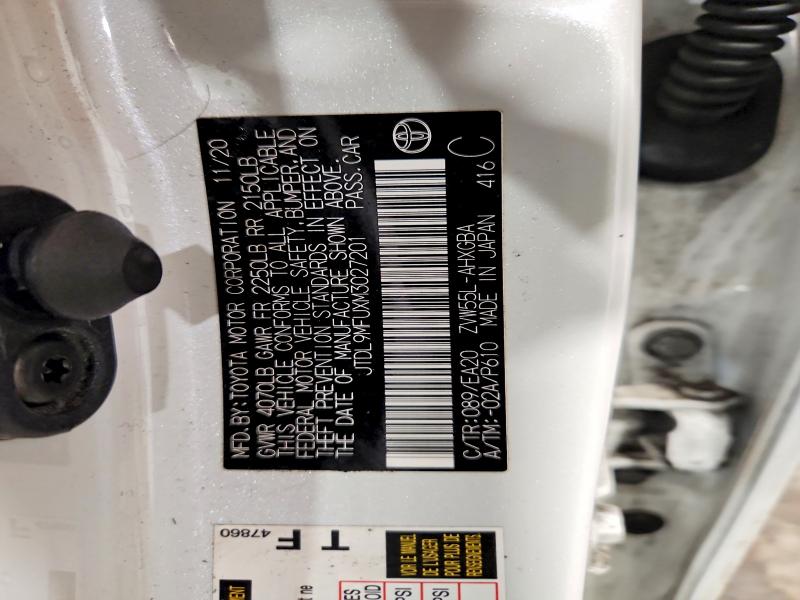 2021 Toyota Prius მანქანა იყიდება აუქციონზე, vin: JTDL9MFUXM3027201, აუქციონის ნომერი: 52671206
