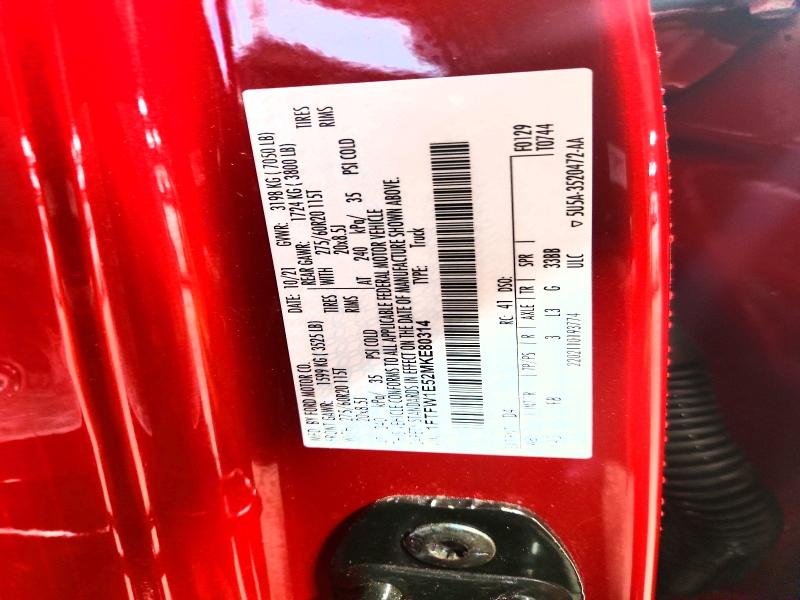 Aukcja sprzedaży 2021 Ford F150, vin: 1FTFW1E52MKE80314, numer aukcji: 52477246