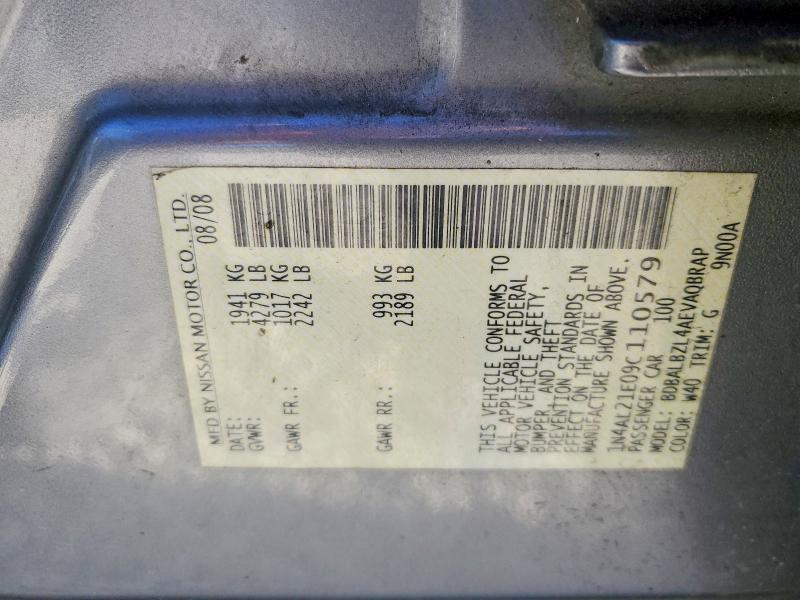 53010306 :رقم المزاد ، 1N4AL21E09C110579 vin ، 2009 Nissan Altima مزاد بيع