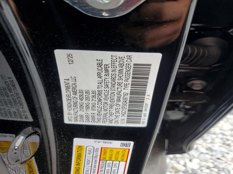 Aukcja sprzedaży 2025 Honda Accord, vin: 1HGCY2F5XSA097162, numer aukcji: 52324316