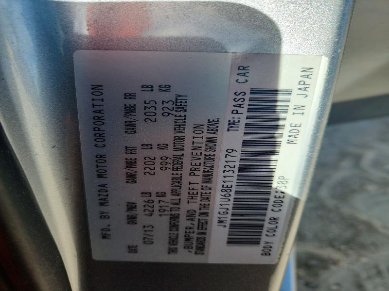 2014 Mazda 6 მანქანა იყიდება აუქციონზე, vin: JM1GJ1U68E1132179, აუქციონის ნომერი: 53647916