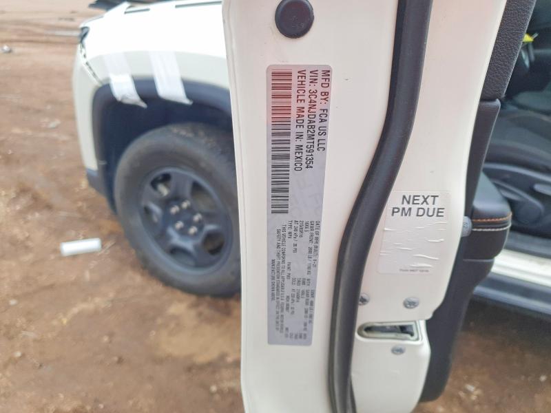 53925716 :رقم المزاد ، 3C4NJDAB2MT591354 vin ، 2021 Jeep Compass مزاد بيع