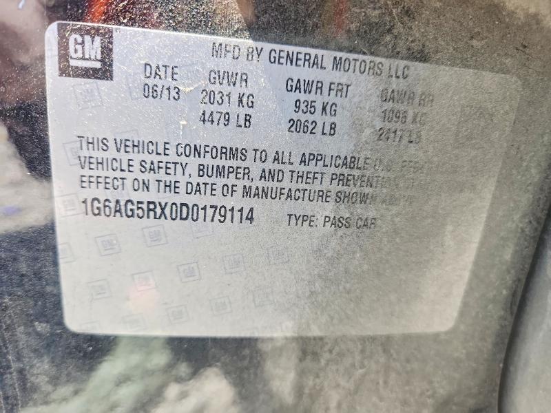 2013 Cadillac Ats მანქანა იყიდება აუქციონზე, vin: 1G6AG5RX0D0179114, აუქციონის ნომერი: 53905116