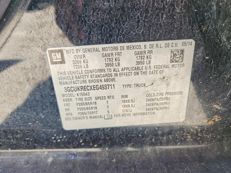 Aukcja sprzedaży 2014 Chevrolet Silverado, vin: 3GCUKRECXEG493711, numer aukcji: 53140886