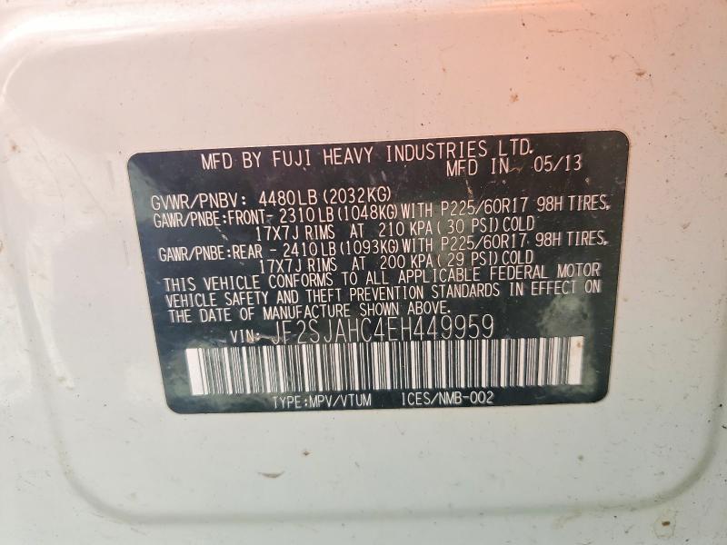 Продажа на аукционе авто 2014 Subaru Forester, vin: JF2SJAHC4EH449959, номер лота: 52566936