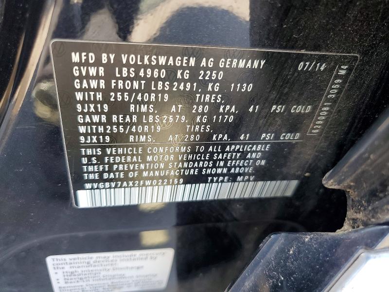 Aukcja sprzedaży 2015 Volkswagen Tiguan, vin: WVGBV7AX2FW022159, numer aukcji: 52308346