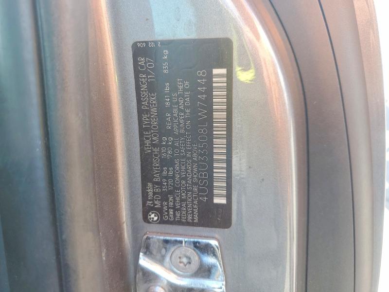 Продаж на аукціоні авто 2008 Bmw Z4, vin: 4USBU33508LW74448, номер лоту: 54801306