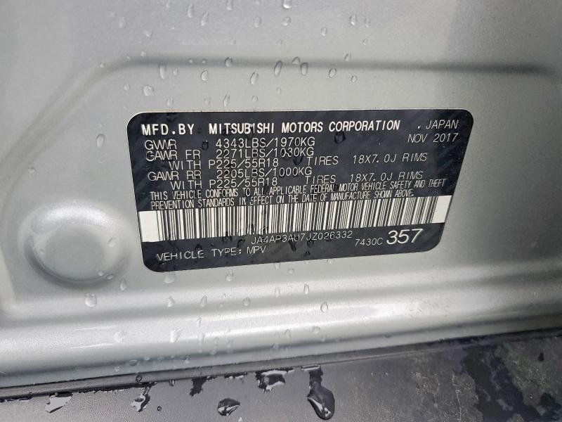 Продаж на аукціоні авто 2018 Mitsubishi Outlander Sport, vin: JA4AP3AU7JZ026332, номер лоту: 54859456