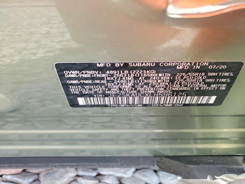 52898526 :رقم المزاد ، JF2SKAUCXLH596125 vin ، 2020 Subaru Forester مزاد بيع