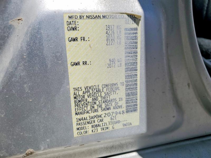 2017 Nissan Altima მანქანა იყიდება აუქციონზე, vin: 1N4AL3AP0HC207948, აუქციონის ნომერი: 51857306
