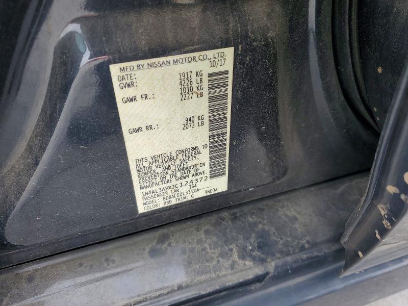 2018 Nissan Altima მანქანა იყიდება აუქციონზე, vin: 1N4AL3APXJC124372, აუქციონის ნომერი: 52389066