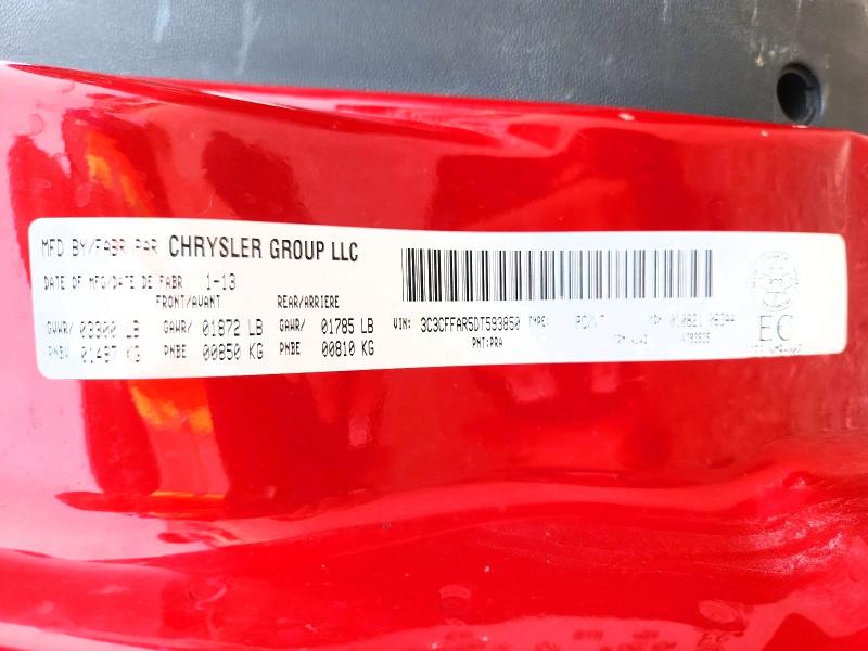 2013 Fiat 500 მანქანა იყიდება აუქციონზე, vin: 3C3CFFAR5DT593850, აუქციონის ნომერი: 53416076
