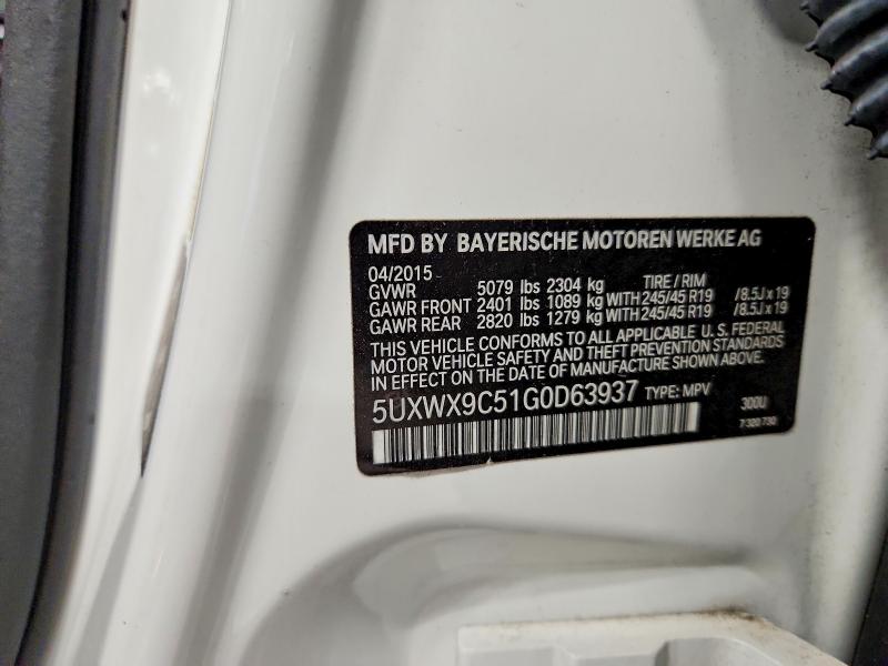 Aukcja sprzedaży 2016 Bmw X3, vin: 5UXWX9C51G0D63937, numer aukcji: 53727346