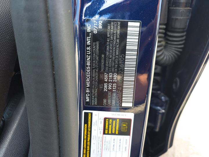 Aukcja sprzedaży 2018 Mercedes-benz C, vin: 55SWF4JB6JU236105, numer aukcji: 53737736