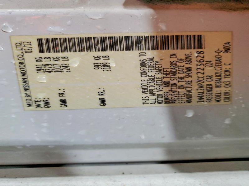 Продажа на аукционе авто 2012 Nissan Altima, vin: 1N4AL2AP2CC225628, номер лота: 52845036