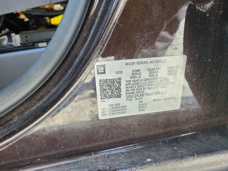 Продажа на аукционе авто 2018 Chevrolet Silverado, vin: 1GC1KXEY9JF209113, номер лота: 52928256
