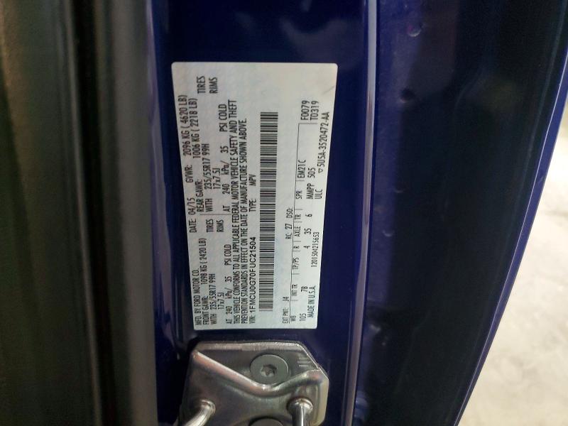 Aukcja sprzedaży 2015 Ford Escape, vin: 1FMCU0G70FUC21504, numer aukcji: 54046986