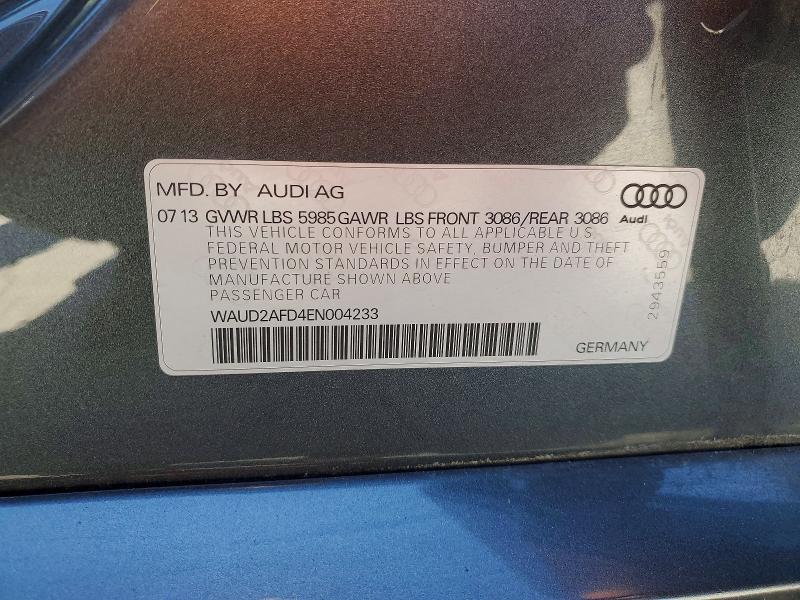 Aukcja sprzedaży 2014 Audi S8, vin: WAUD2AFD4EN004233, numer aukcji: 53780426