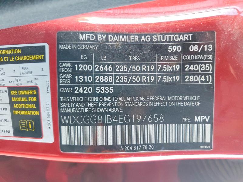Продажа на аукционе авто 2014 Mercedes-benz Glk, vin: WDCGG8JB4EG197658, номер лота: 53174266