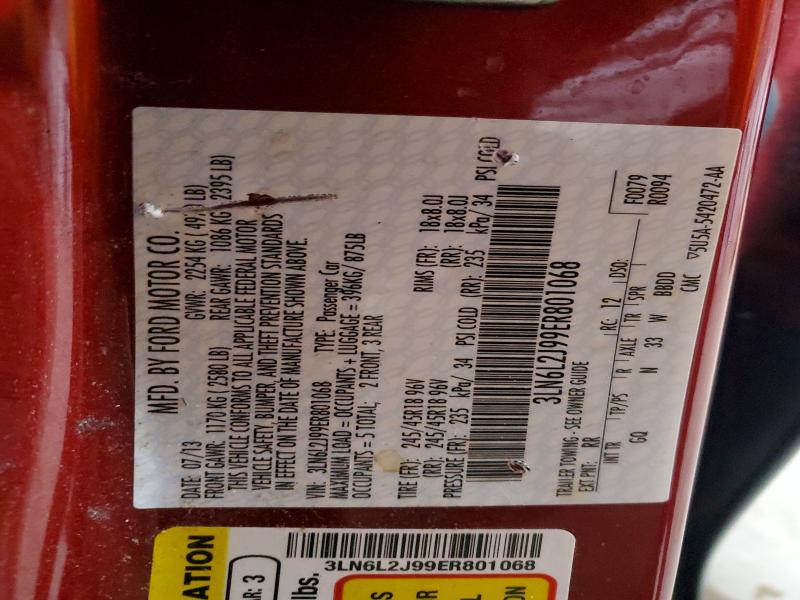 Aukcja sprzedaży 2014 Lincoln Mkz, vin: 3LN6L2J99ER801068, numer aukcji: 54067396