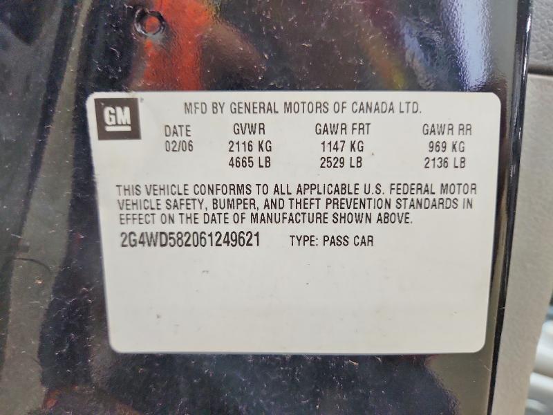 Aukcja sprzedaży 2006 Buick Lacrosse, vin: 2G4WD582061249621, numer aukcji: 54882326