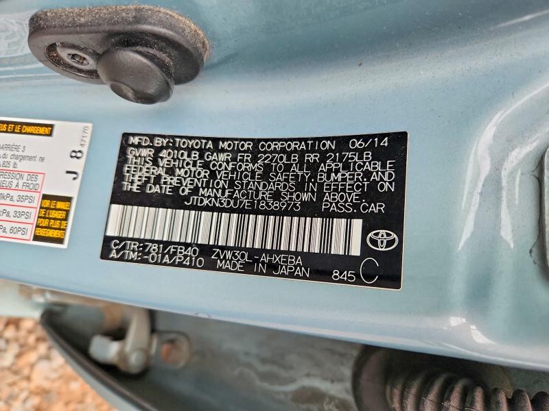 Продажа на аукционе авто 2014 Toyota Prius, vin: JTDKN3DU7E1838973, номер лота: 53796676