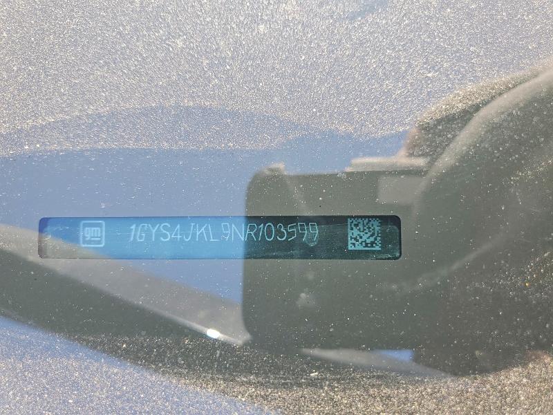 2022 Cadillac Escalade მანქანა იყიდება აუქციონზე, vin: 1GYS4JKL9NR103599, აუქციონის ნომერი: 54092076