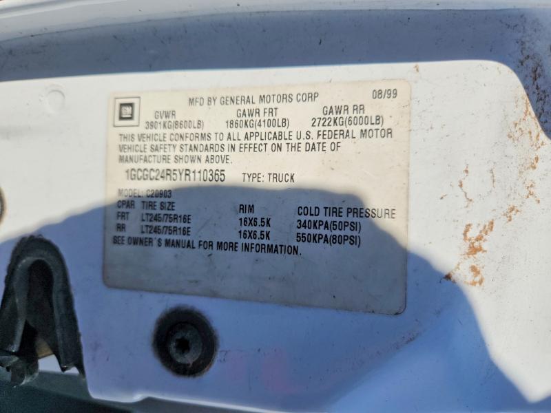Продажа на аукционе авто 2000 Chevrolet Gmt-400, vin: 1GCGC24R5YR110365, номер лота: 50683766