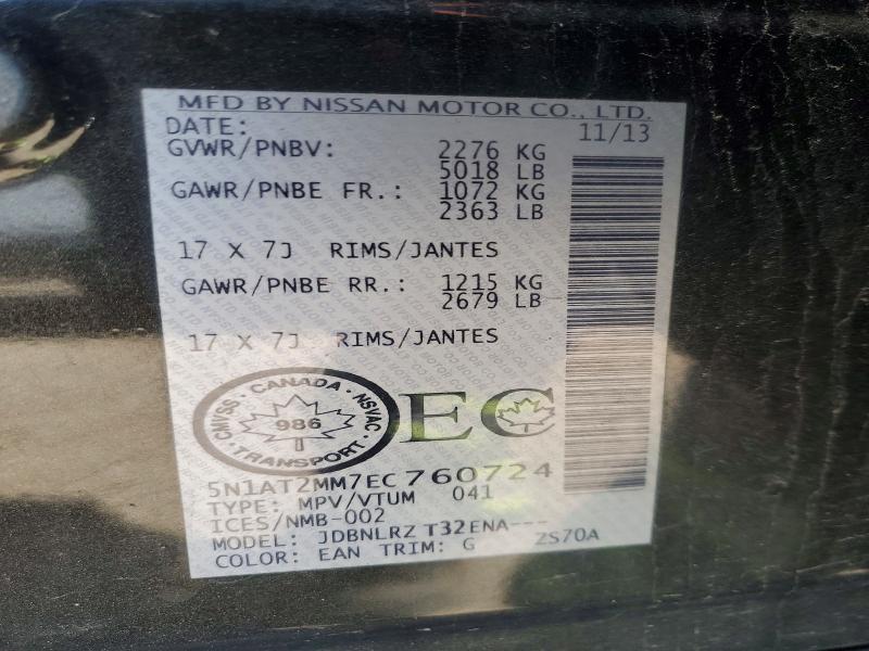 Aukcja sprzedaży 2014 Nissan Rogue, vin: 5N1AT2MM7EC760724, numer aukcji: 52350236