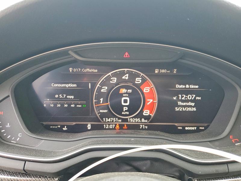 54469246 :رقم المزاد ، WAUC4CF51JA116922 vin ، 2018 Audi S5 مزاد بيع