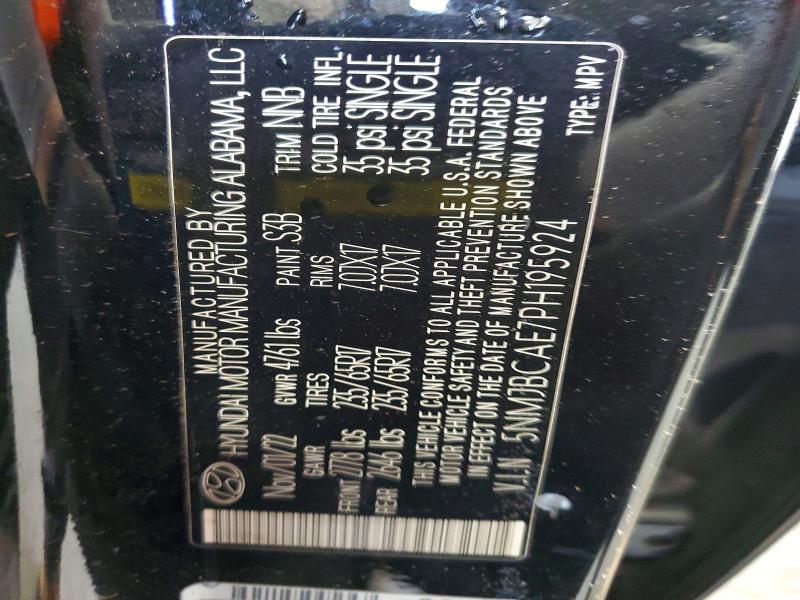 51914386 :رقم المزاد ، 5NMJBCAE7PH195924 vin ، 2023 Hyundai Tucson مزاد بيع