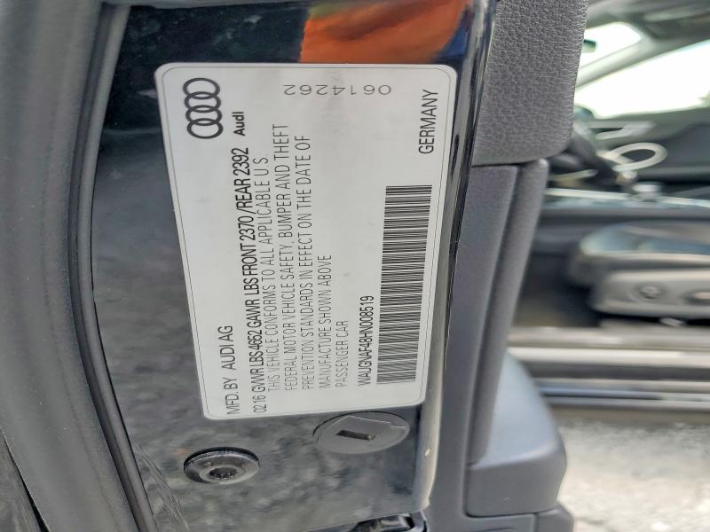 Продажа на аукционе авто 2017 Audi A4, vin: WAUGNAF48HN008519, номер лота: 54306536