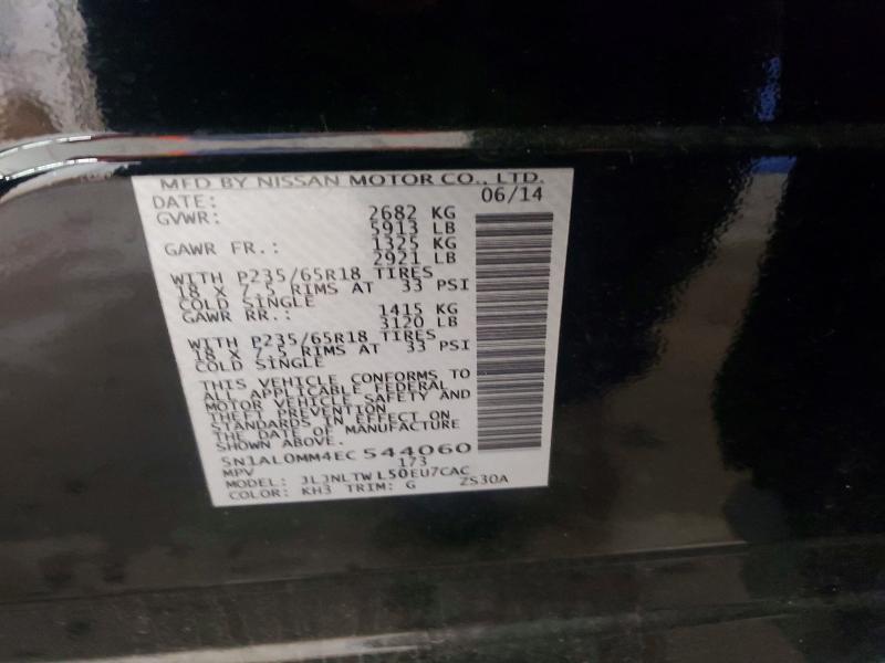 Aukcja sprzedaży 2014 Infiniti Qx60, vin: 5N1AL0MM4EC544060, numer aukcji: 53431206