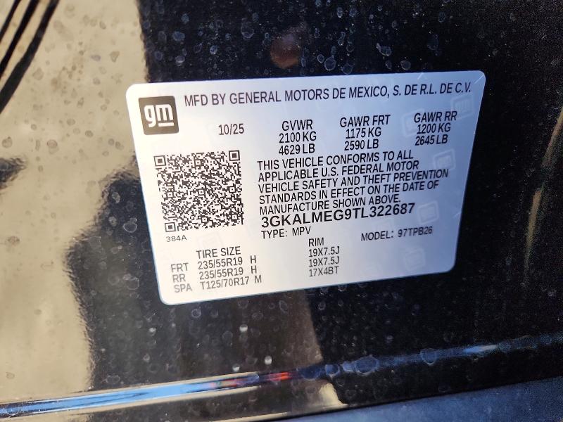 53880876 :رقم المزاد ، 3GKALMEG9TL322687 vin ، 2026 Gmc Terrain مزاد بيع