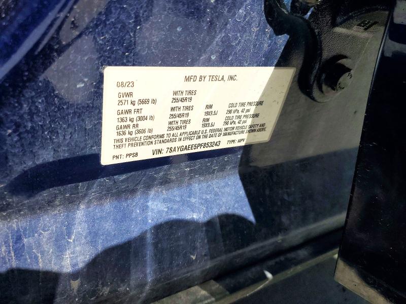 Продажа на аукционе авто 2023 Tesla Model Y, vin: 7SAYGAEE5PF853243, номер лота: 53919126
