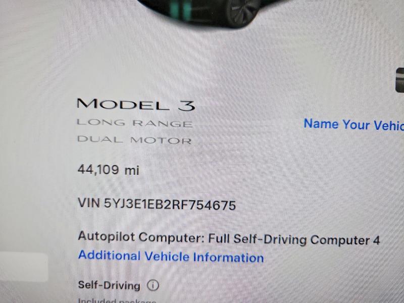 Aukcja sprzedaży 2024 Tesla Model 3, vin: 5YJ3E1EB2RF754675, numer aukcji: 52068686
