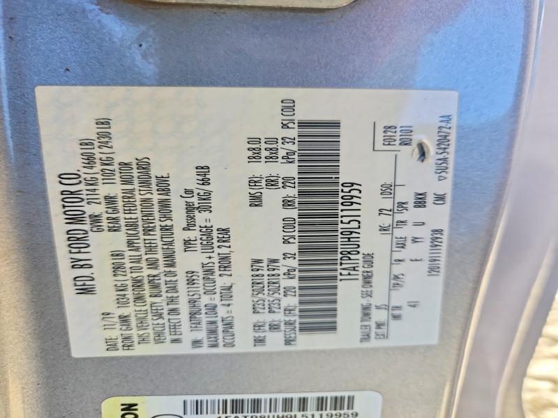 Продаж на аукціоні авто 2020 Ford Mustang, vin: 1FATP8UH9L5119959, номер лоту: 52583756