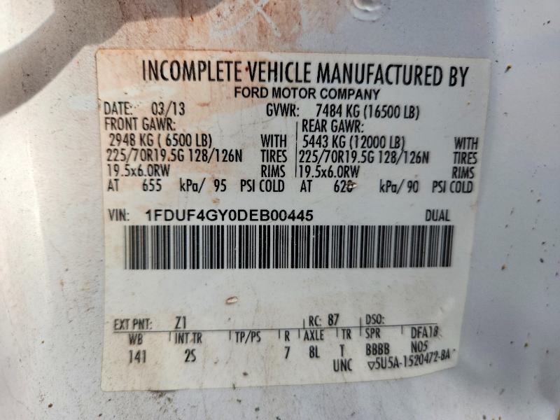 Продаж на аукціоні авто 2013 Ford F450, vin: 1FDUF4GY0DEB00445, номер лоту: 52037046