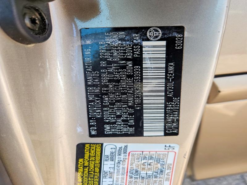 Aukcja sprzedaży 2005 Toyota Camry, vin: 4T1BE32K35U593939, numer aukcji: 51292116