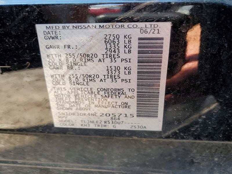 Продаж на аукціоні авто 2022 Nissan Pathfinder, vin: 5N1DR3DK4NC205715, номер лоту: 53968786