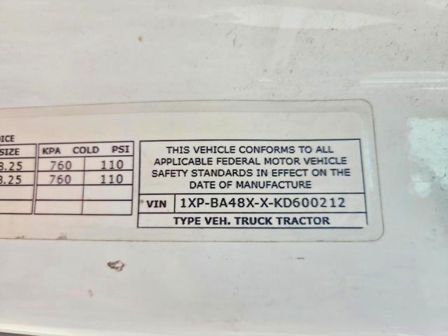 Продажа на аукционе авто 2019 Peterbilt 579, vin: 1XPBA48XXKD600212, номер лота: 53845146