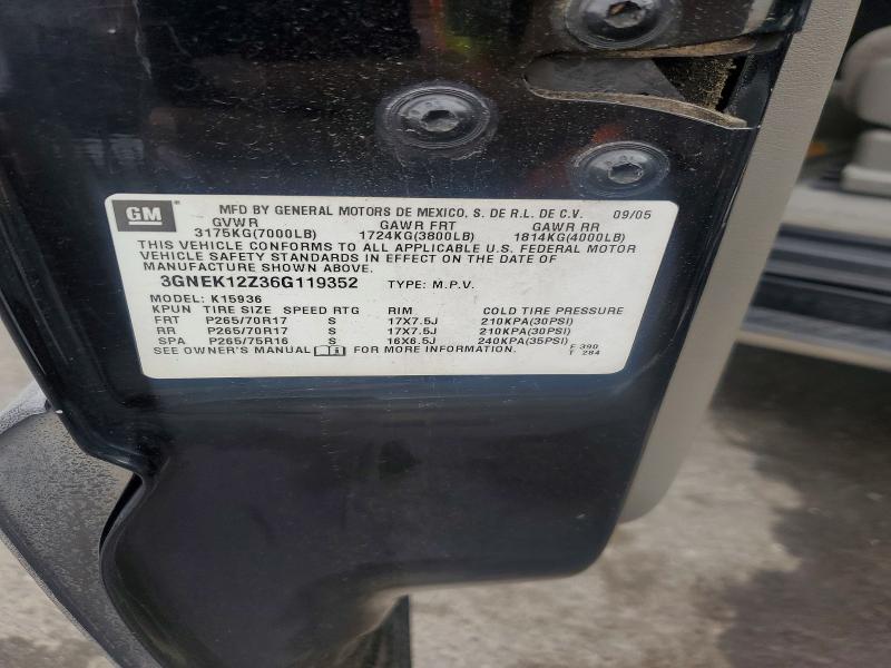 Aukcja sprzedaży 2006 Chevrolet Avalanche, vin: 3GNEK12Z36G119352, numer aukcji: 54580746